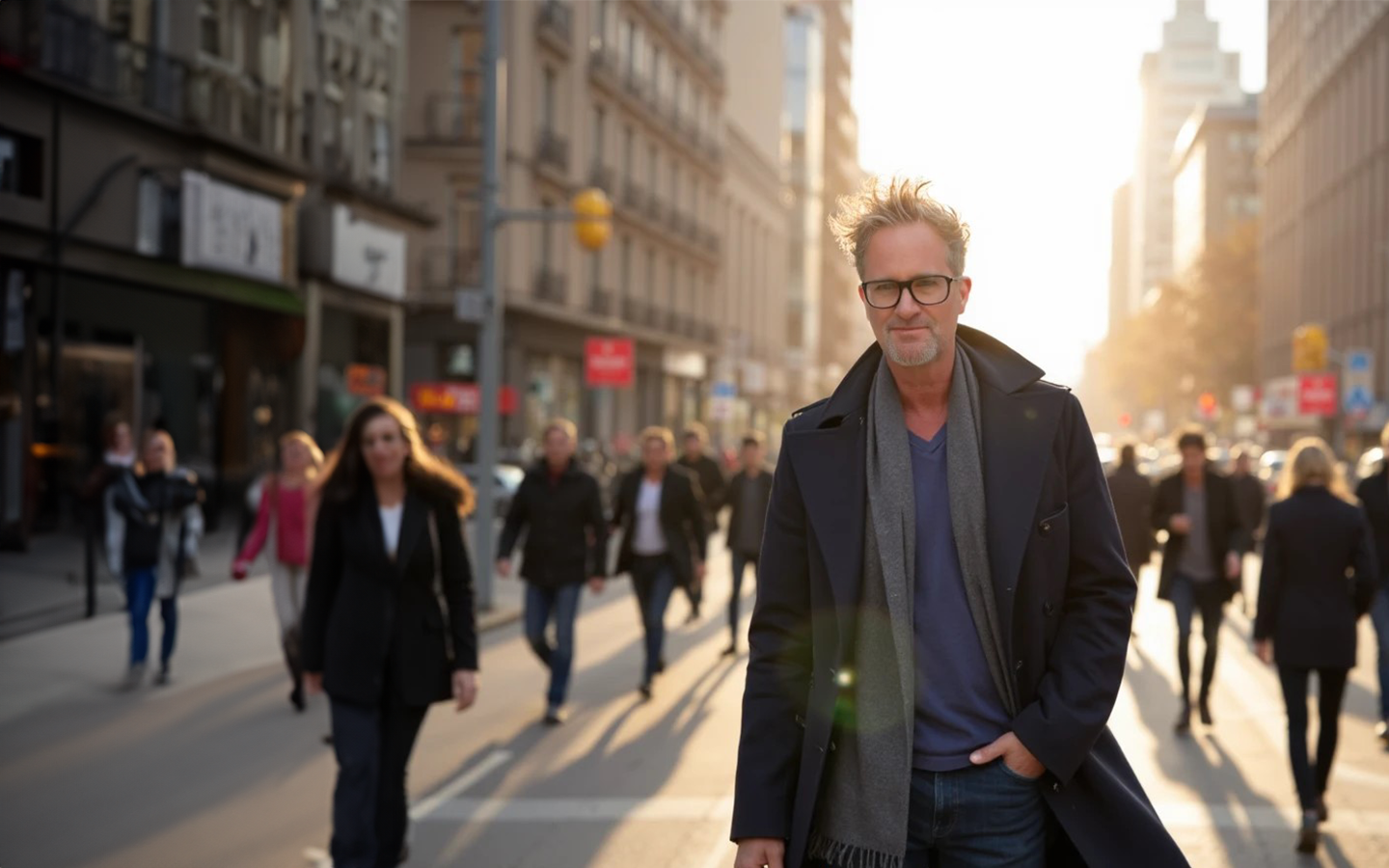 Business street background