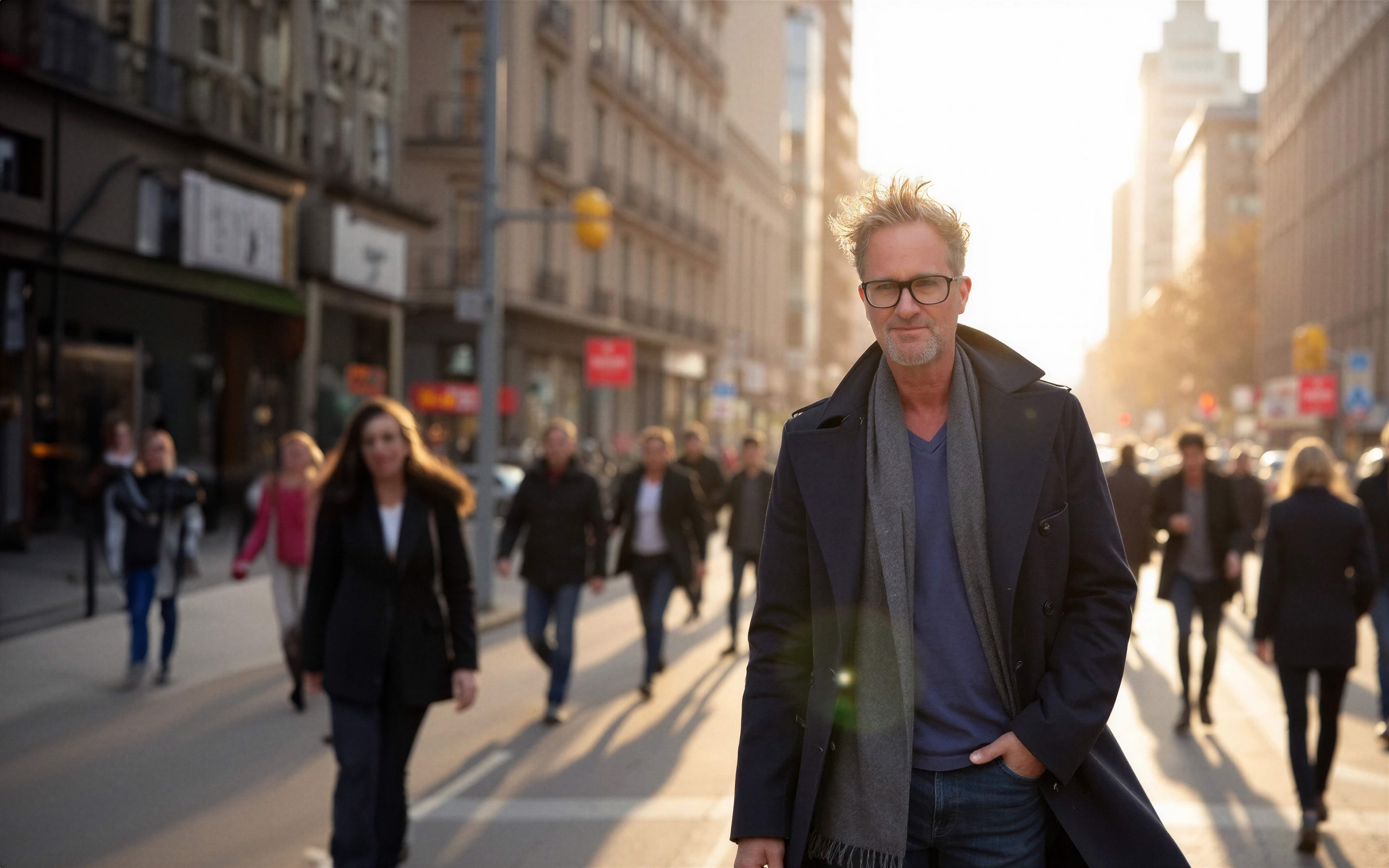 Business street background